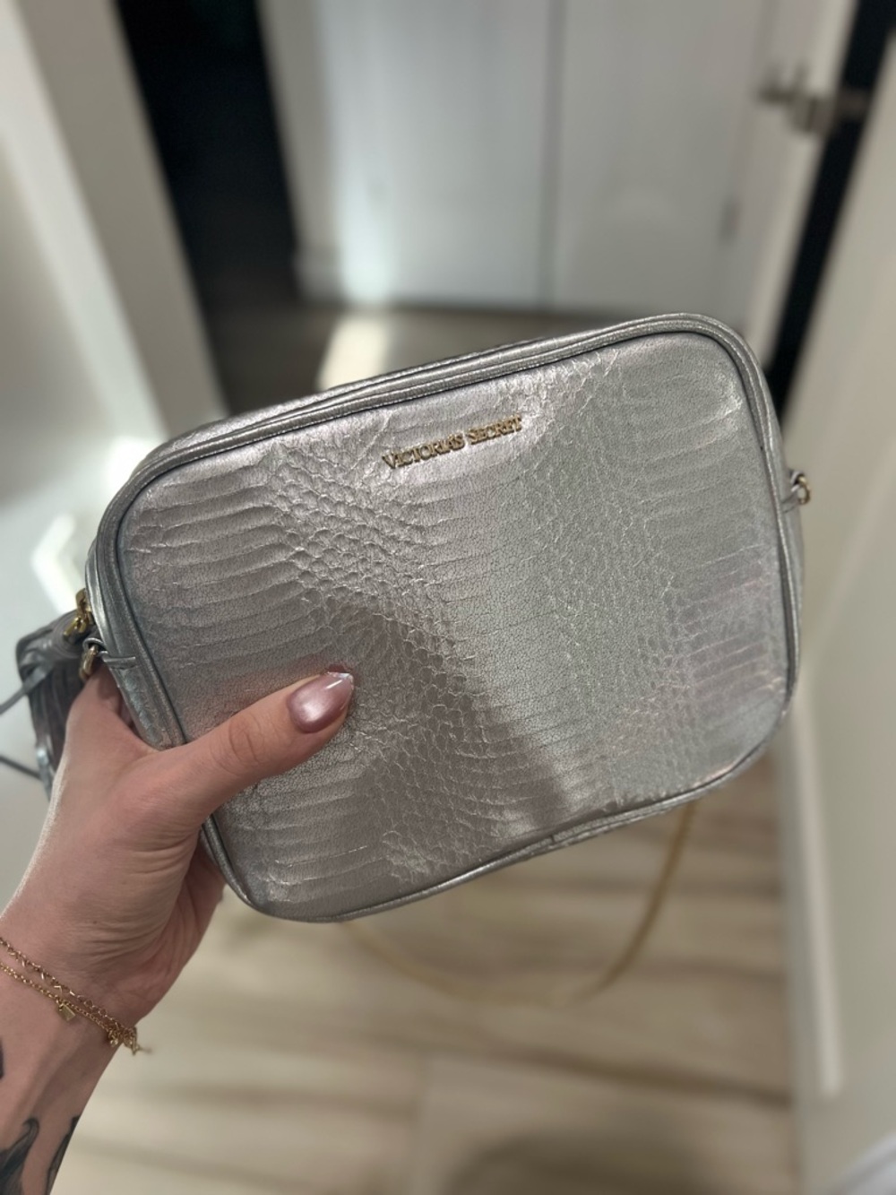 Victoria’s Secret Silver Crossbody Chain Bag